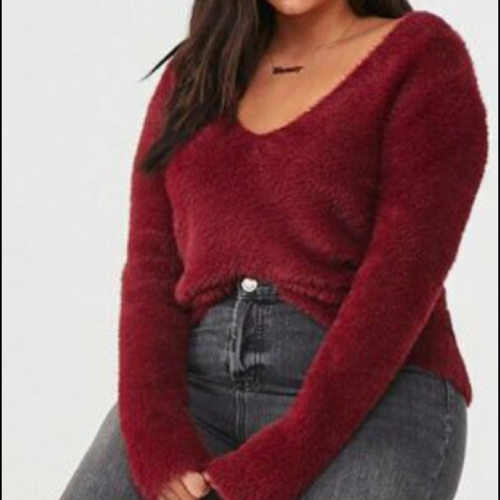 Forever 21 + Fuzzy Sweater. Size 1X